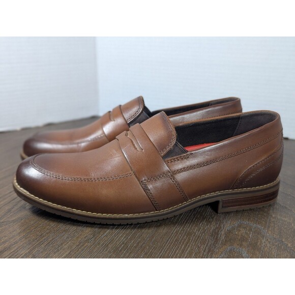 Rockport Total Motion Office Penny Loafers Mens 7 Carmel Brown Slip On Dress main image 5